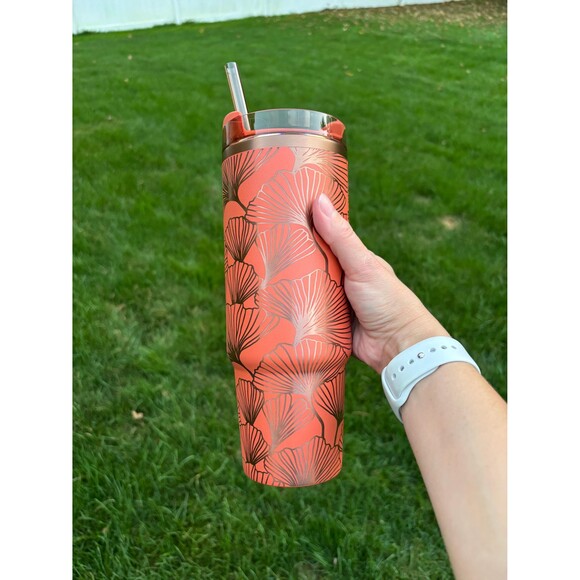 30oz Ginkgo Biloba Leaves Pumpkin Spice Stanley Fall Stanley Laser Engraved - Picture 6 of 9